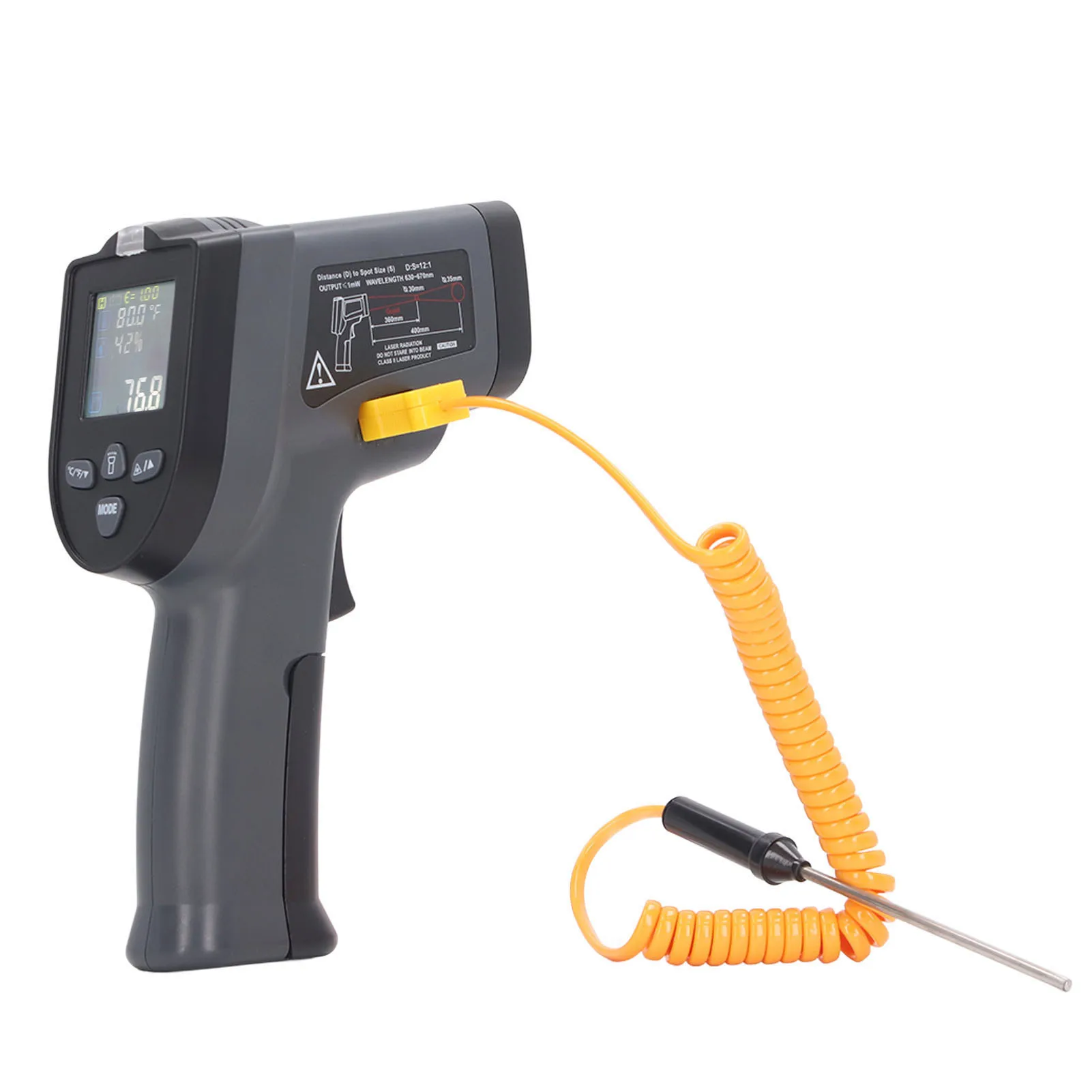 Digital Thermometer Digital Thermometer Backlit LCD Display Power Indicator K Type Thermocouple NCV Function Temperature Meter