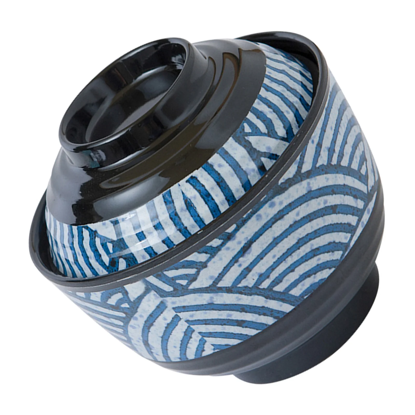 

1Pcs Soup Bowl with Lid Imitation Porcelain Thickened Heat Resistant Ramen Miso Bowl Japanese Style Kitchen Supply