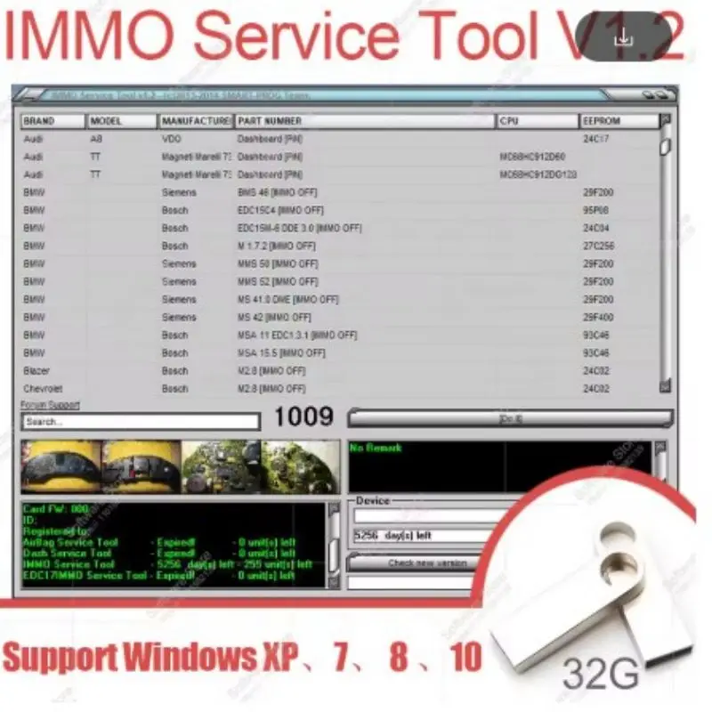 

Newest IMMO Edc 17 V1.2 service tool, car diagnostic software, 32GB USB PIN code and discount Immo, works without registration