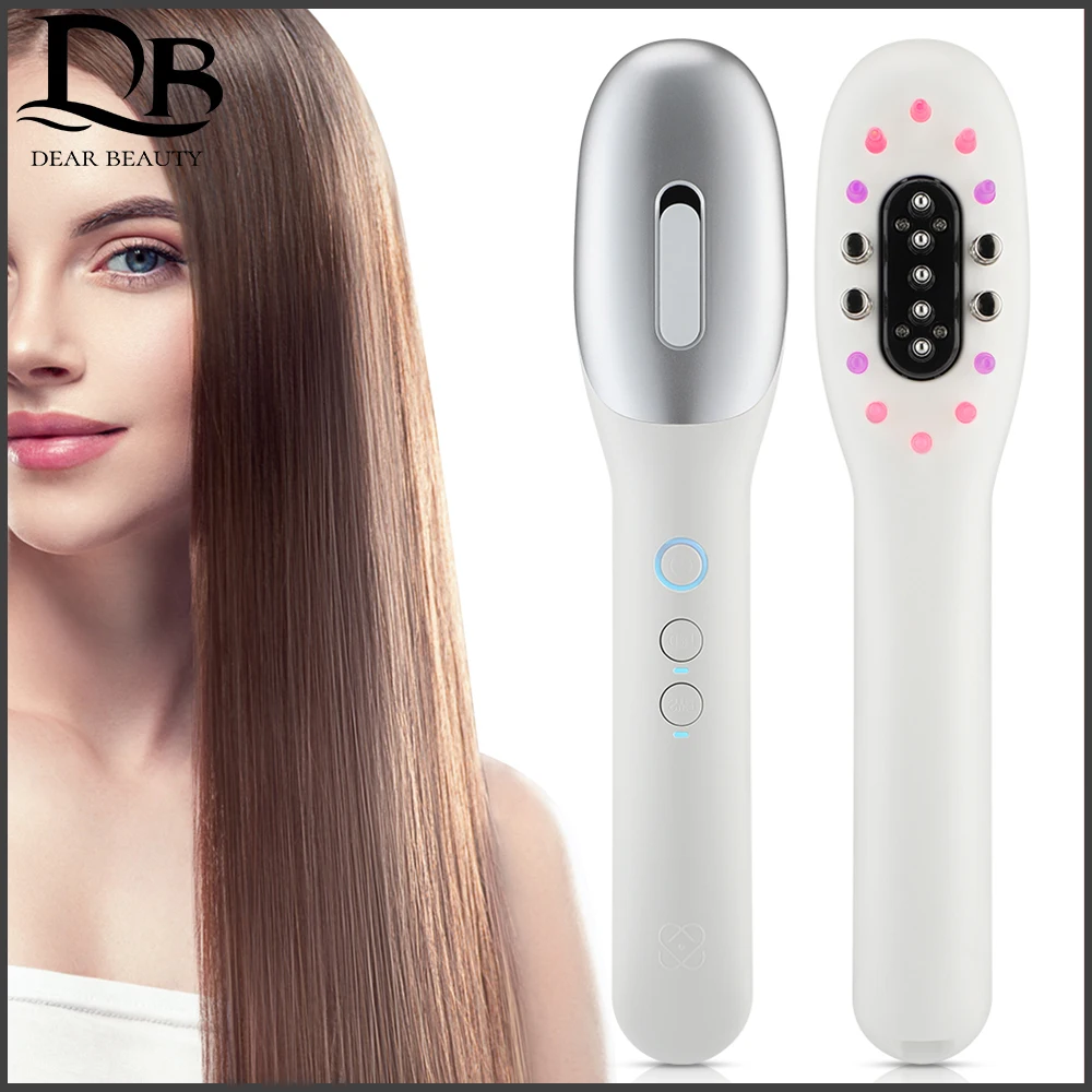 Hair Growth Comb Massage Scalp Medicinal Red Blue Laser Wave Vibration Stabilize Roots Anti-Hair Loss