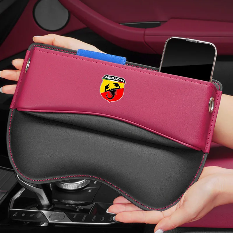 

Car Seat Organizer Leather Crevice Storage tools Box Accessories for Abarth 500 595 695 1000SP 124 car Accessories