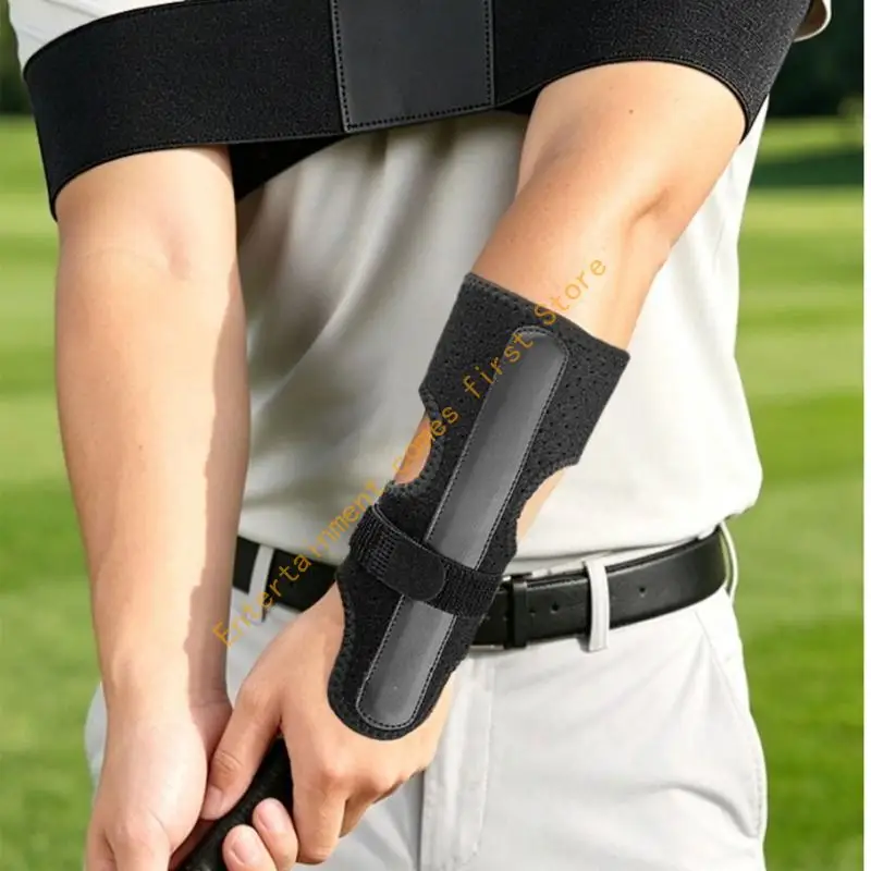 Adjustable Golf Swing Guide Set for Routine Golf Use, Wrist Alignment Strap and Arm Connection Band for Driving Work, Simulator