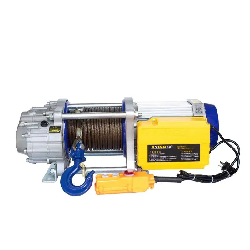CD type 2 tons aluminum electric winch 380V wire rope reel crane, maximum traction lifting length 60M