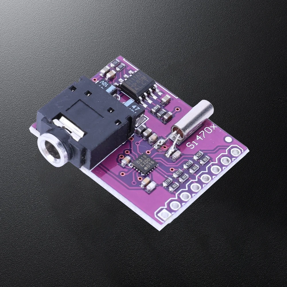 Si4703 RDS FM Radio Tuner Evaluation Breakout Module with 3.5MM Headphone Jack Radio Data Service Filtering Carrier Module