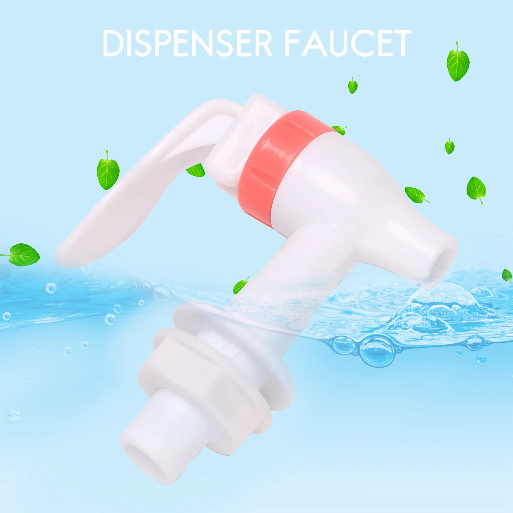Spare Part Faucet Plastic Tap Drain Tap Dispenser White Pink