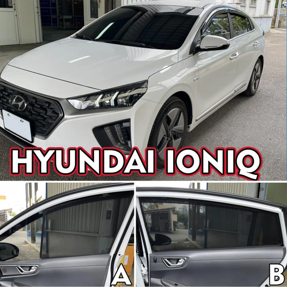 For Hyundai IONIQ AE 2016-2020 2021 2022 Magnetic Car Sunshade Shield Front Windshield Curtain Rear Side Window Sun Shade Visor