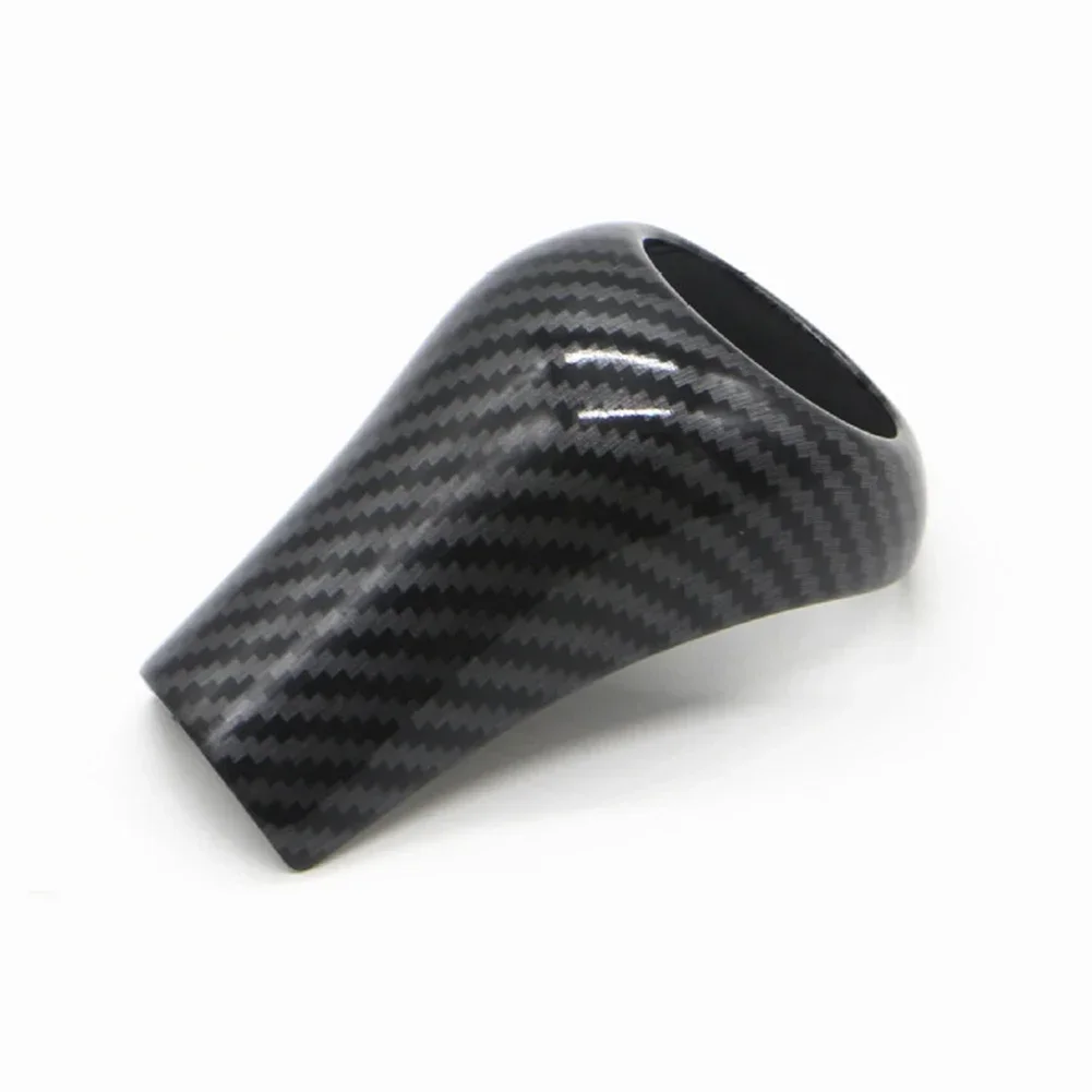 CarHome 1x والعتاد التحول المقبض غطاء الكسوة لمرسيدس بنز C E S CLK GLK GL G R فئة ألياف الكربون نمط مقبض ناقل الحركة غطاء الكسوة