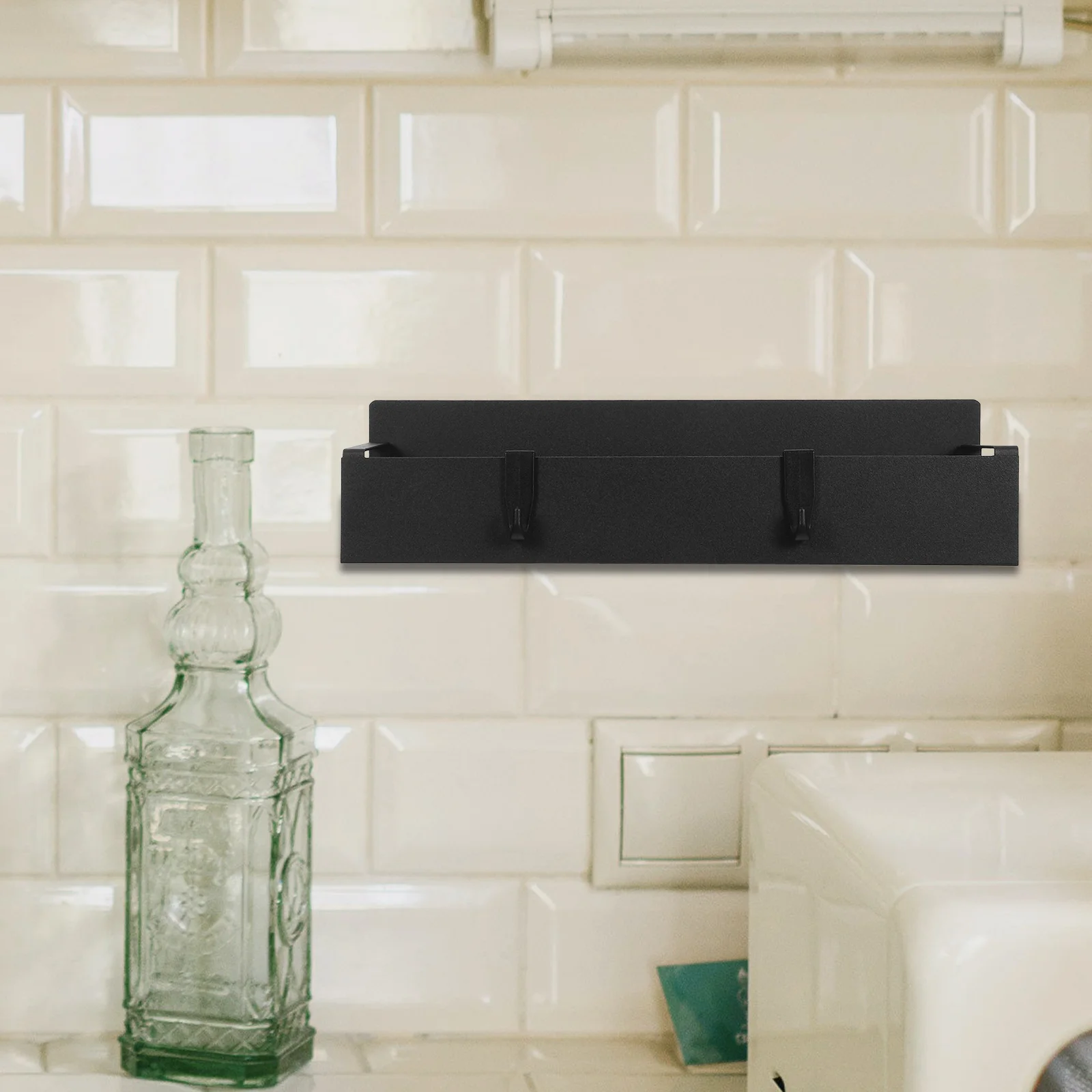 

4Pcs Wall Spice Rack No-Drill Seasoning Organizer Space-Saving Multi-Layer Storage for Kitchen Bathroom Wall Spice Rack