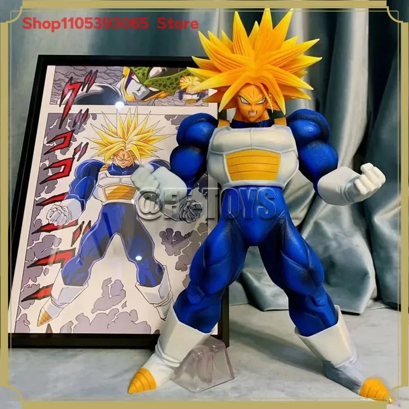 En Stock Figura de Acción de Anime Dragon Ball Z Super Trunks de 25 cm, Figura de PVC Super Saiyan Gotenks, Modelo Coleccionable, Juguete de Regalo para Niños