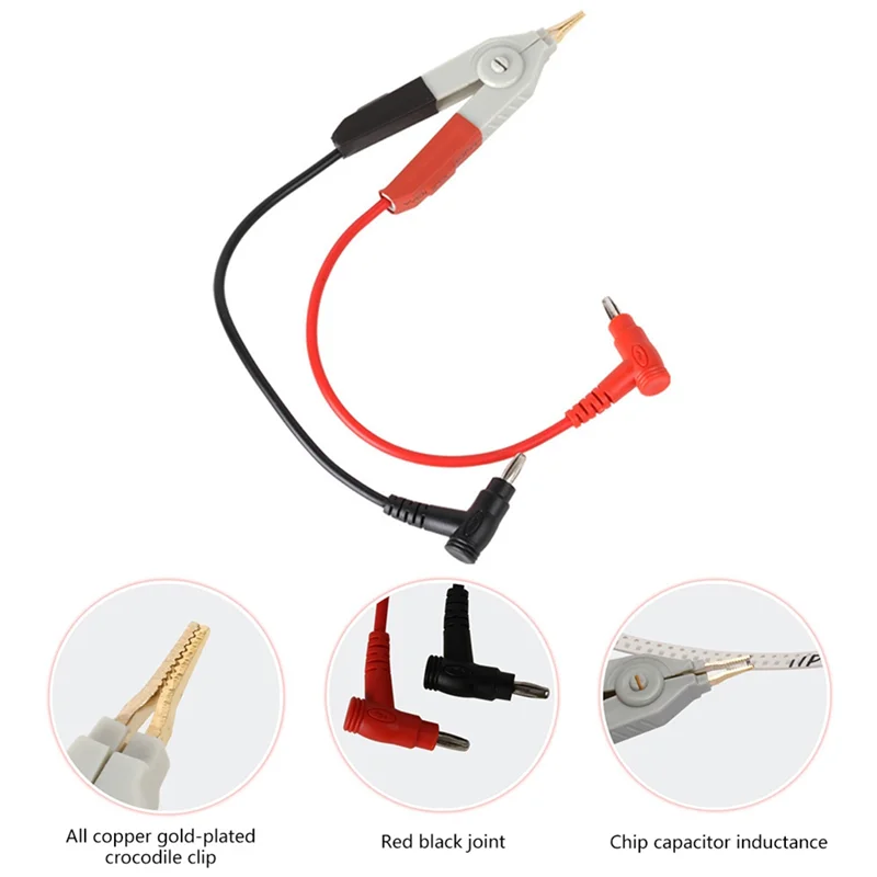 SQPP-LCR SMD тестовый зажим зажим типа «крокодил» Кельвина медная позолоченная пластина зажим тест батареи для индуктора M6013/M4070/MESR-100/MLC500
