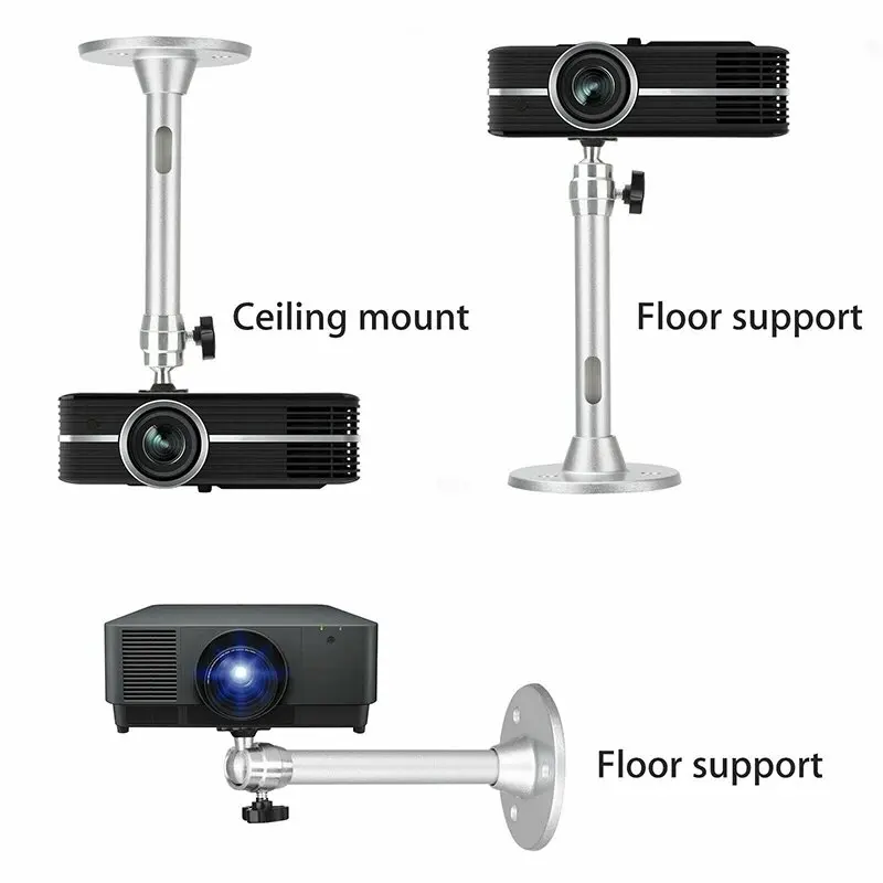 Portable Projector Bracket  360° Rotatable Ceiling Wall Mount Beamer Holder Aluminium compatable for HY300 HY320 Beam Projector