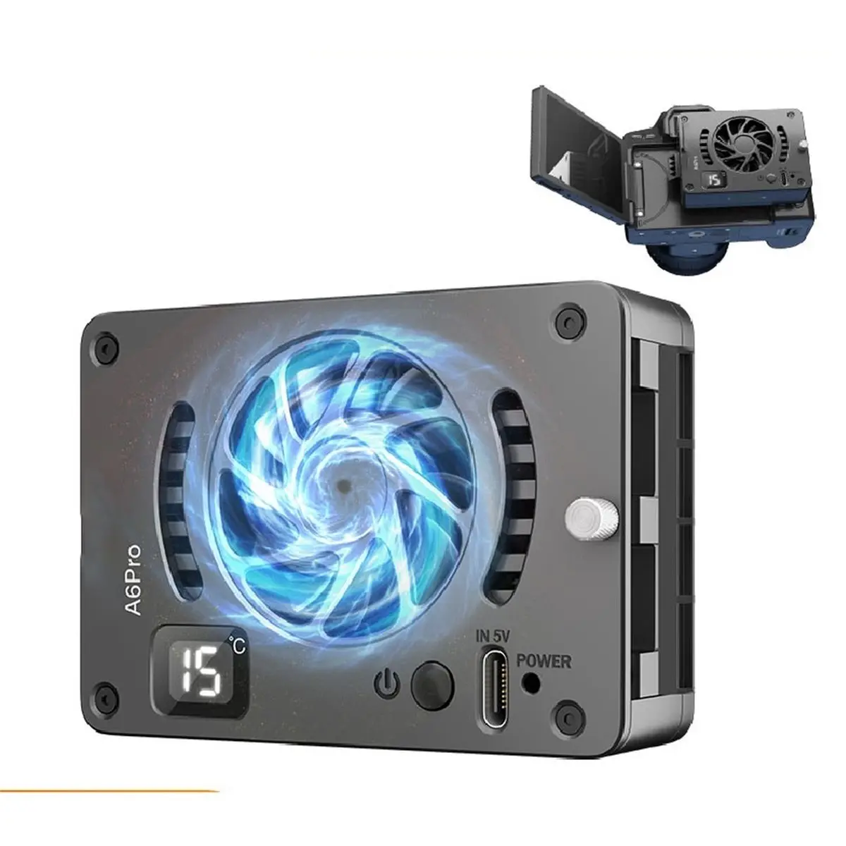 ventola-di-raffreddamento-per-fotocamera-hdl-sp-a6pro-registrazione-4k-sistema-di-raffreddamento-silenzioso-con-controllo-della-temperatura-ai-per-smartphone-e-dslr-sony-canon