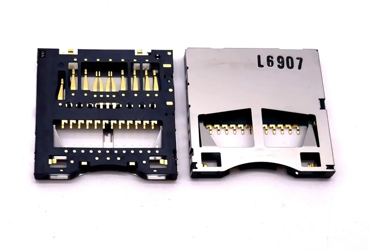 1Pcs SD Memory Card Slot Assembly Replacement For Panasonic Lx2