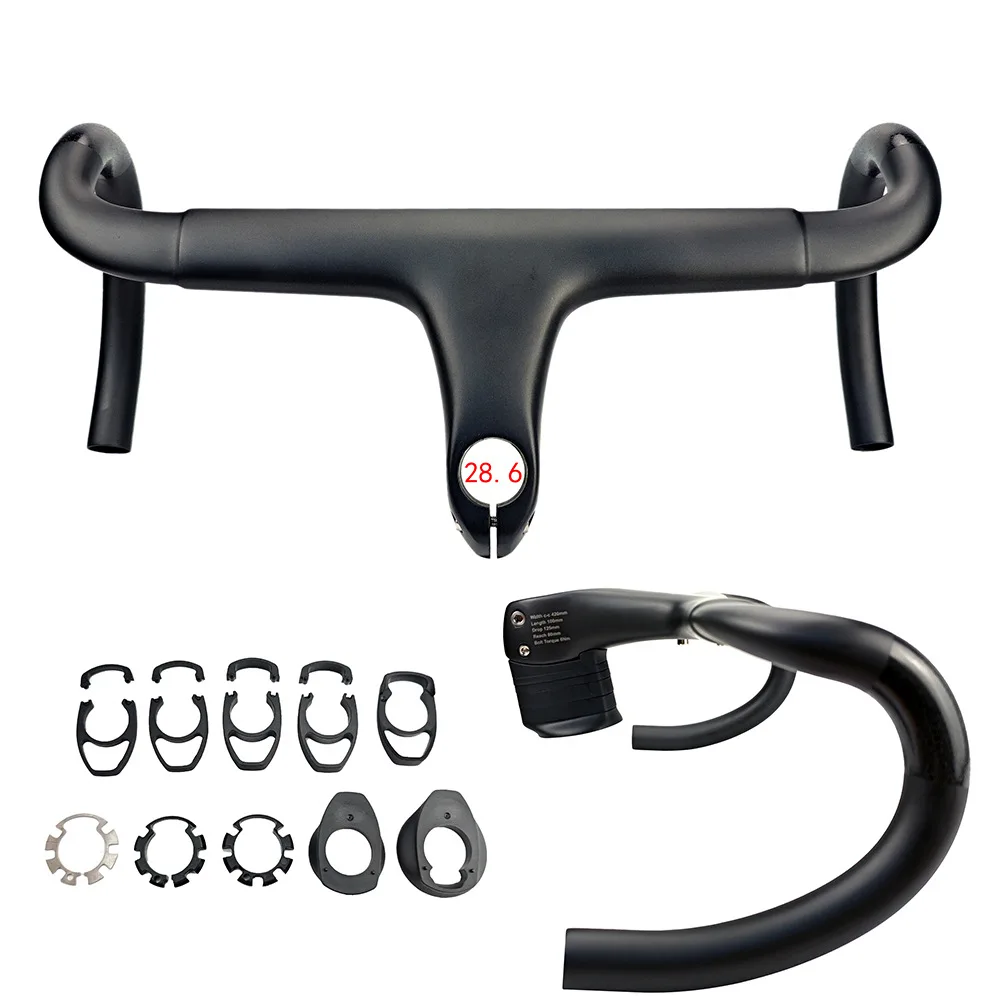 Carbon-Integrierter Fahrradlenker mit Vollinterner Kabelführung Rennrad-Dropbar 25 ° Ultraleichte Aero-Fahrradteile Fahrradlenker – Detail 4