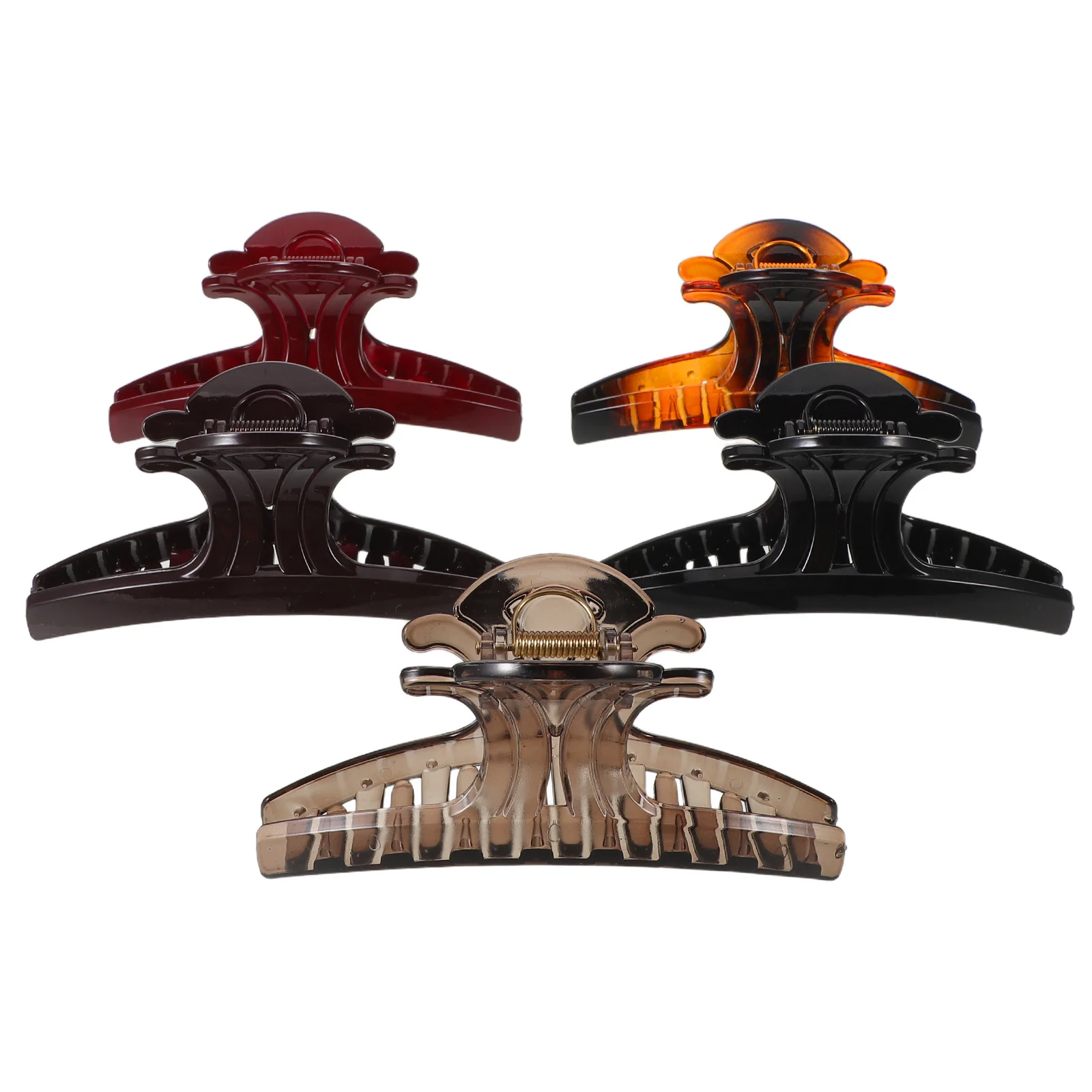 

5pcs Large Claw Clip For Women Girls Bright Color Non-Slip Jaw Clamps Strong Hold Bun Updo Styling Accessories Plastic Hair