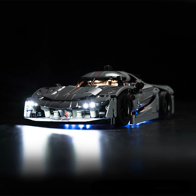 No Building Blocks Lamp Lighting for Koenigsegg Jesko Absolut Grey Hypercar 42173 DIY Toys Gift Only Lighting Set