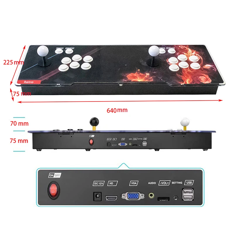 

High Quality Pandoras Arcade Box 4710 In 1 Game 26 Pieces 3D Game Video Joystick Button Retro Game Console Arcade