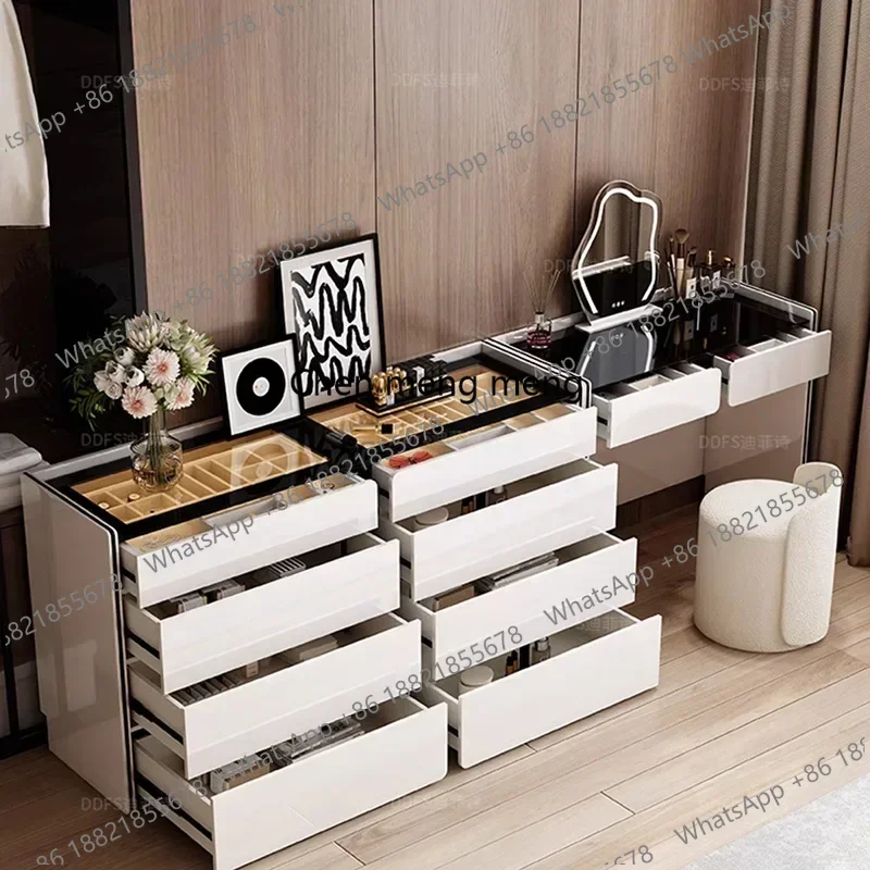 

Light Organizer Dressing Table Mirror Luxury Bedroom Drawer Dressing Table European Girls Tocador De Maquillaje Furniture