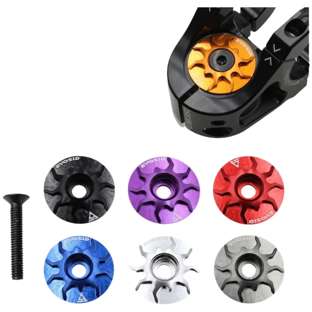 AliExpress 28.6mm Multicolor Bicycle Headset Top Cap MTB Road Bike Stem Cover with Screw Fork Head Tube Cover Ultralight Aluminium Alloy