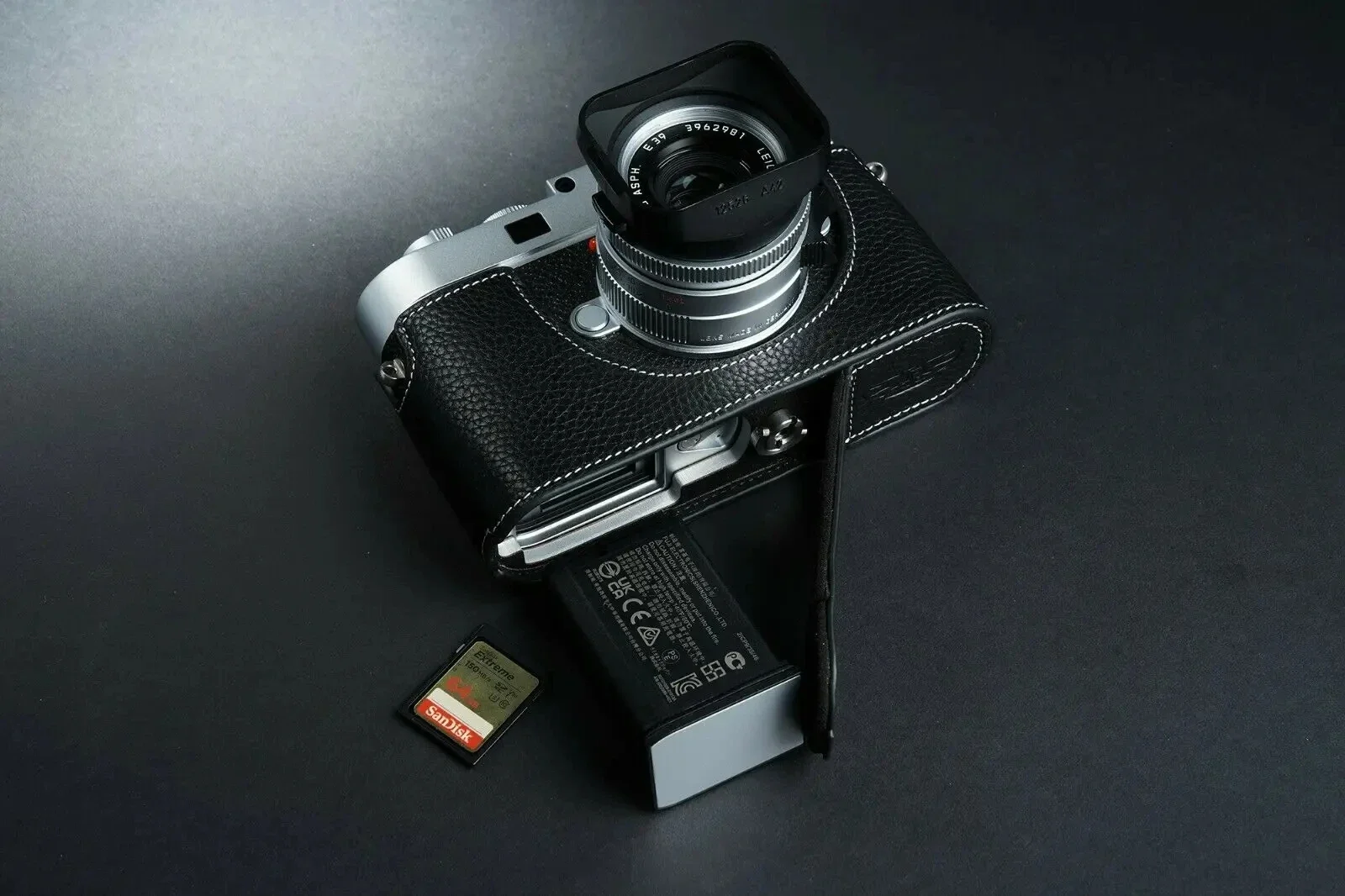 Echtes Leder Kameratasche handgemachte Halbkörpertasche für Leica M11 offene Batterie Design Schutzhülle Box Basis Haut Shell