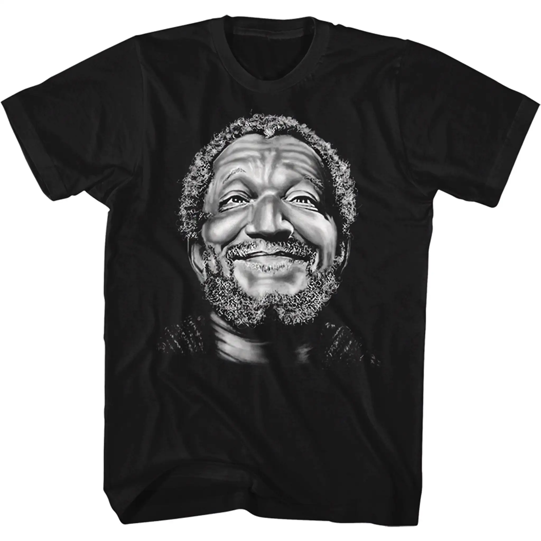 Redd Foxx Sanford and Son Smile Fred Black T Shirt