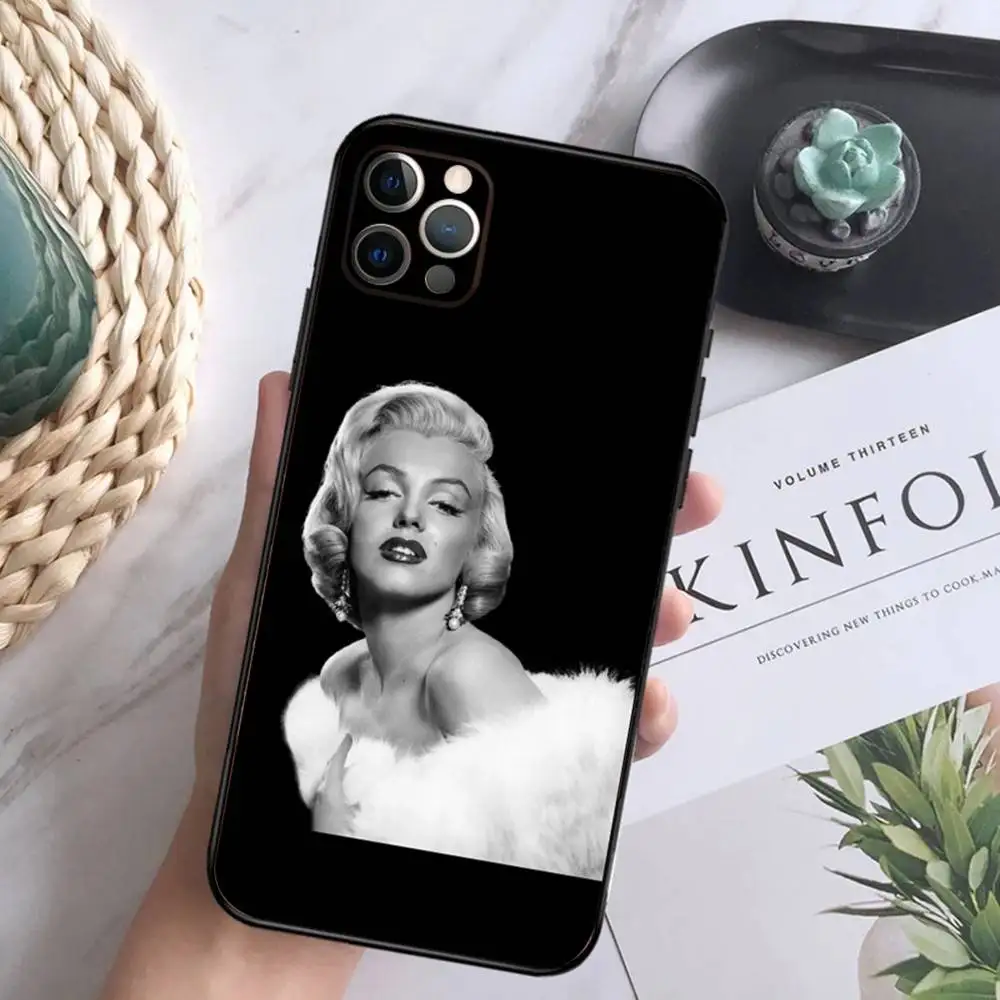 Чехол для телефона Sexy Girl M-Marilyn M-Monroe iPhone 16 15 14 13 12 Mini 11 Pro XR X XS MAX 7 8 Plus силиконовый чехол мягкий Фото №5