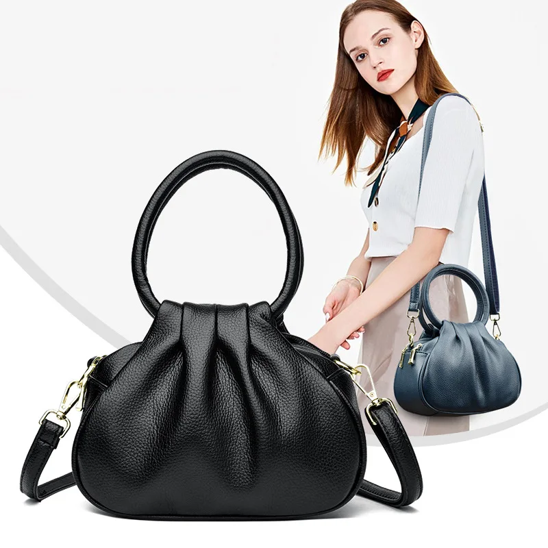 

New Women's Double-layer Small Handbag, Fashionable and Lightweight Versatile Messenger Bag, Soft Leather Shoulder Bag