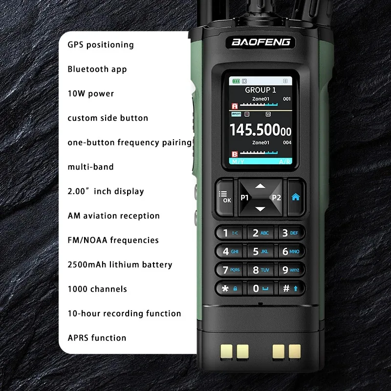 

New BAOFENG DM32 Walkie Talkie DMR GPS 10W Programming Multi Band Wireless Copy Frequency Type-C UV32 Ham 2 Way Ra