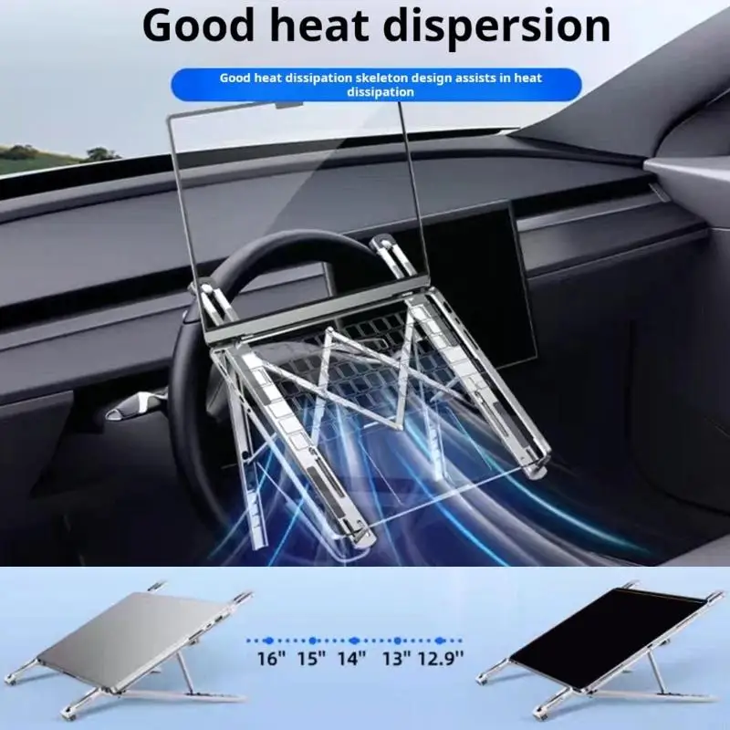 Steering Wheel Mounted Stand With Spacious Platform For Laptops And Tablets During Travel F19E