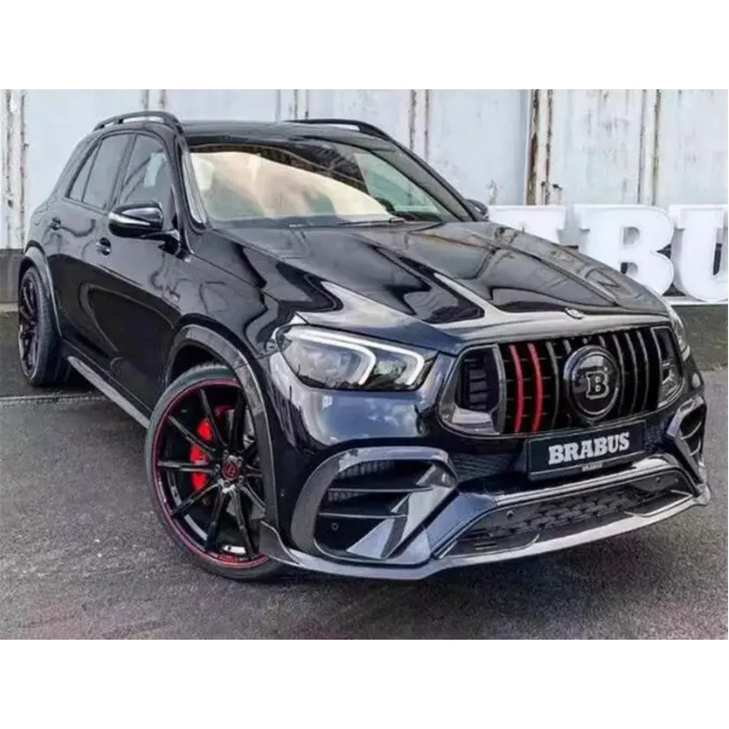 Para Benz W167 GLE350 GLE63 2020-2023 parachoques labio delantero Tuyere capó rejilla difusor trasero alerón rueda ceja Kit de cuerpo de fibra de carbono