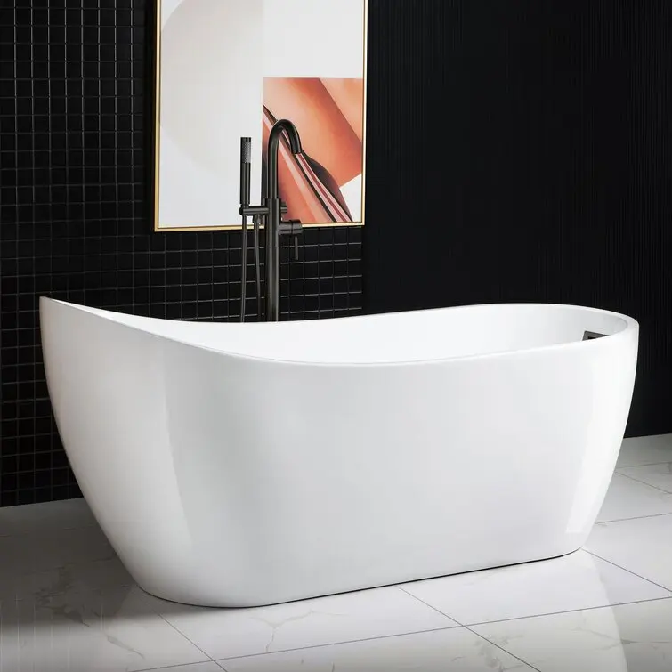

1.37m Bathroom Acrylic Bathtub Eco Friendly Freestanding Bathtub For Adults
