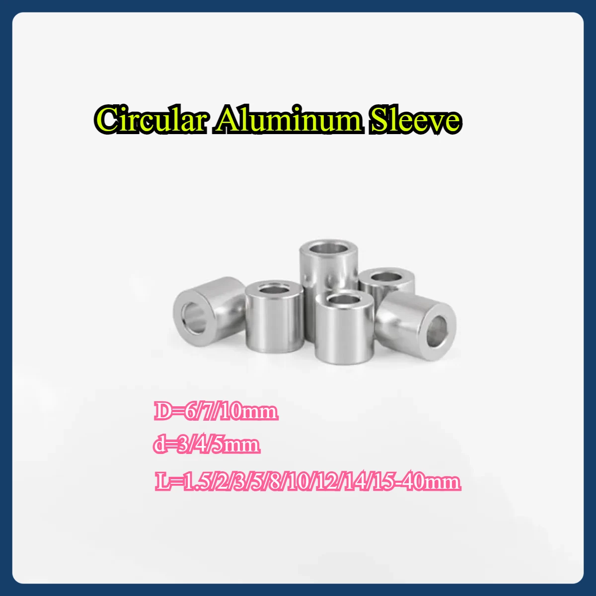 

Circular Aluminum Sleeve / Aluminum Alloy Shaft Sleeve Thickened Spacer / Straight Through Cylindrical Column M3-M5