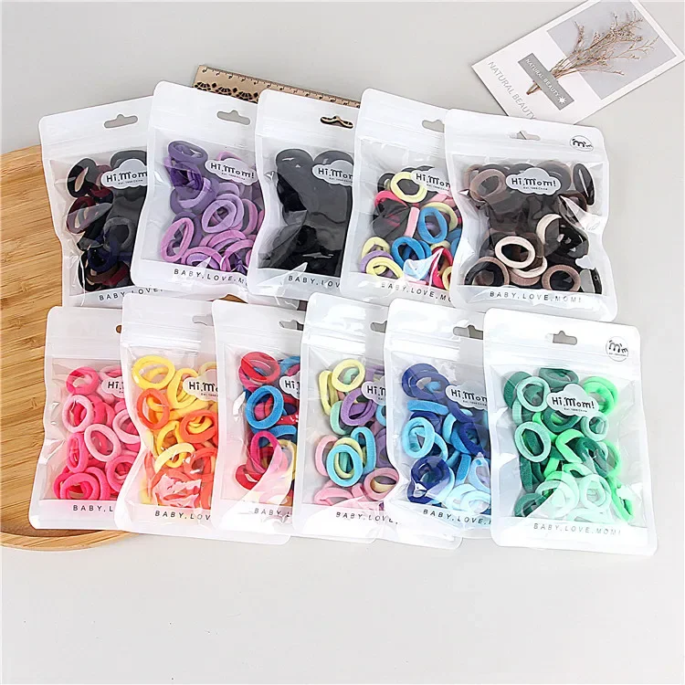 50pc Children's hair ring,baby braids,no harm to hair,towel rings,new color scheme,exquisite bag,elastic nylon hair ring