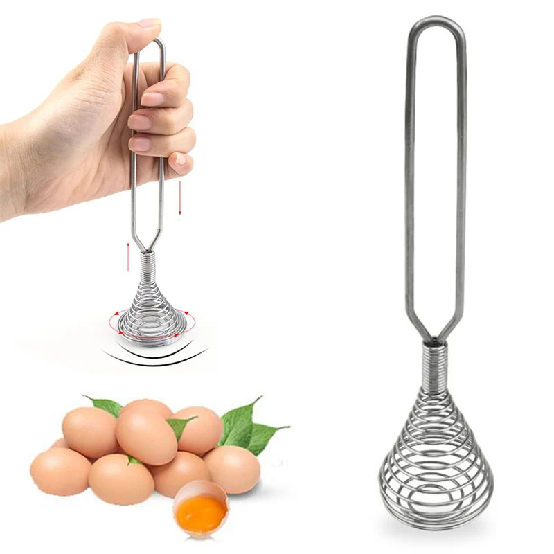 1Pc Spring Coil Whisk Wire Whip Cream Egg Beater Gravy Mixer Kitchen Cooking Tool...