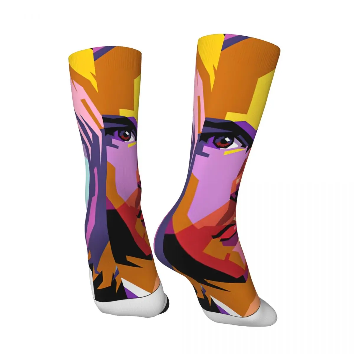 Crazy compression Pop Ahmad Nusyirwan Sock for Men Harajuku Kurt-Cobain Seamless Pattern Crew Sock Casual