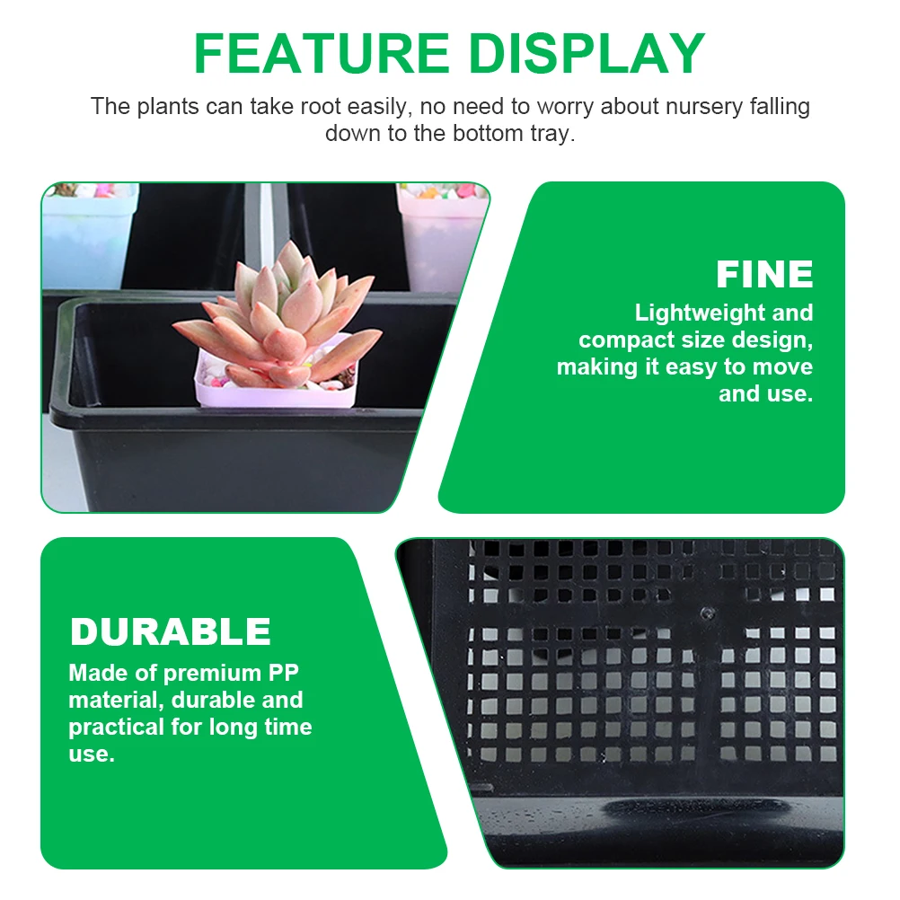 

10 pcs Succulent Plant Nursery Tray Lightweight Germination Growing Tray For Greenhouse Potting Gardening Supplies Plant Starter