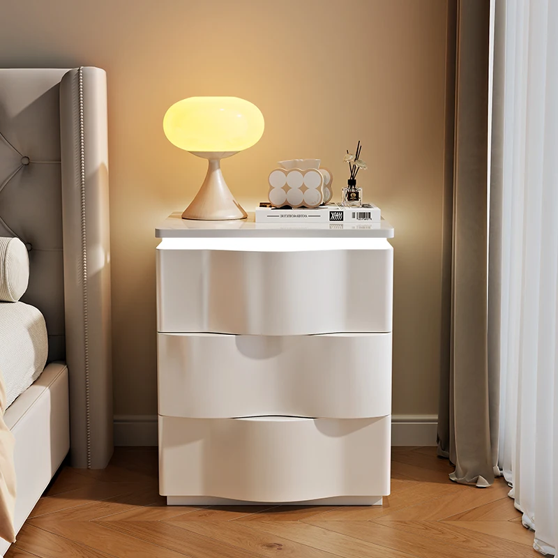 

Mesitas De Noche Органайзер для мебели для отеля Прикроватная тумбочка для спальни Мобильные шкафы Роскошные ящики для хранения Тумбочка Модное дерево