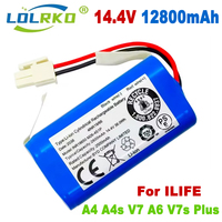 Original 14.8V 12800mah Lithium Battery For ILIFE A4 A4s V7 A6 V7s Plus Robot Vacuum Cleaner INR18650 M26-4S1P battery