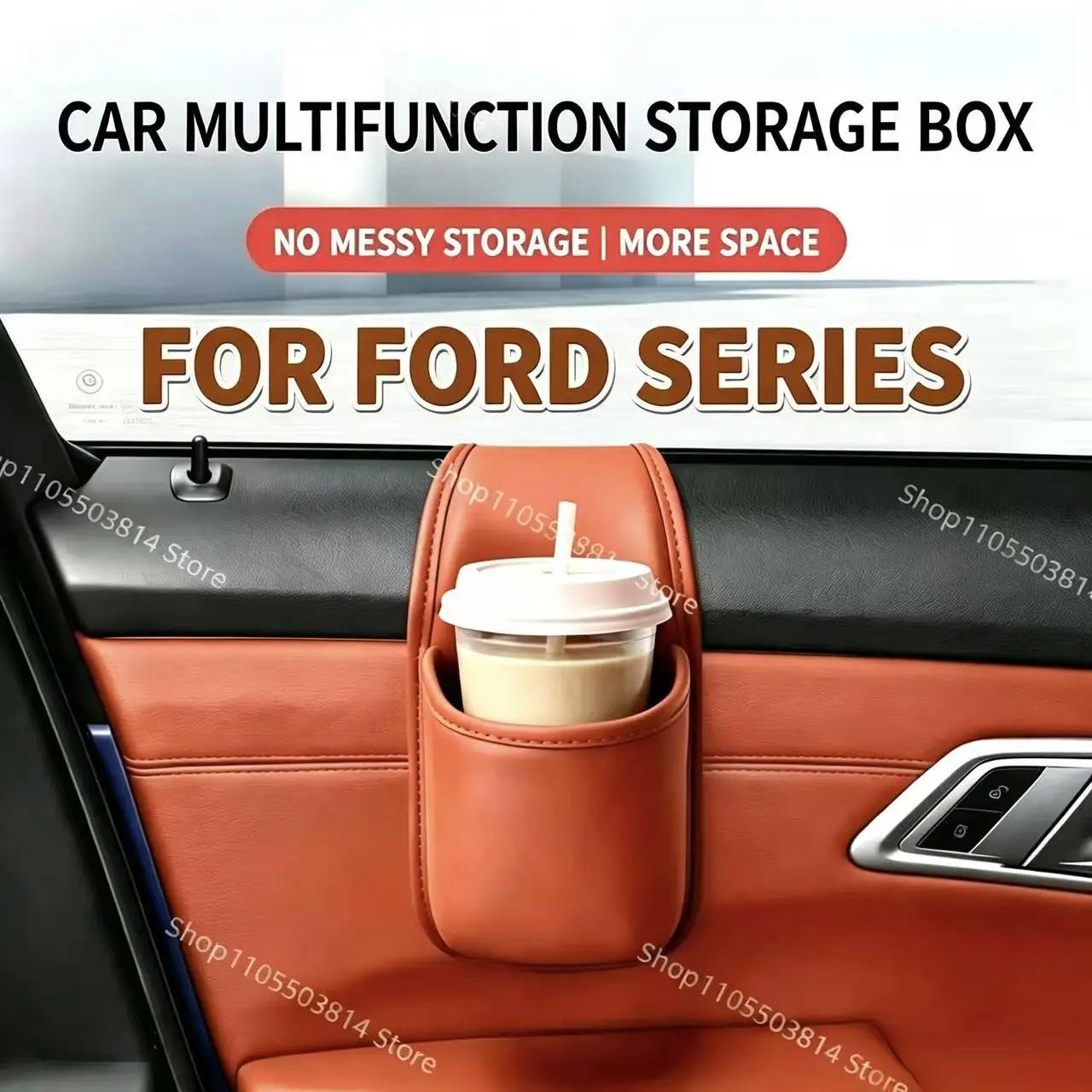 For Ford Ford F-150 Ranger Kuga Car Hanging Storage Bag Glass Gap Cup Holder Beverage Holder Auto Interior Organizer Accessories
