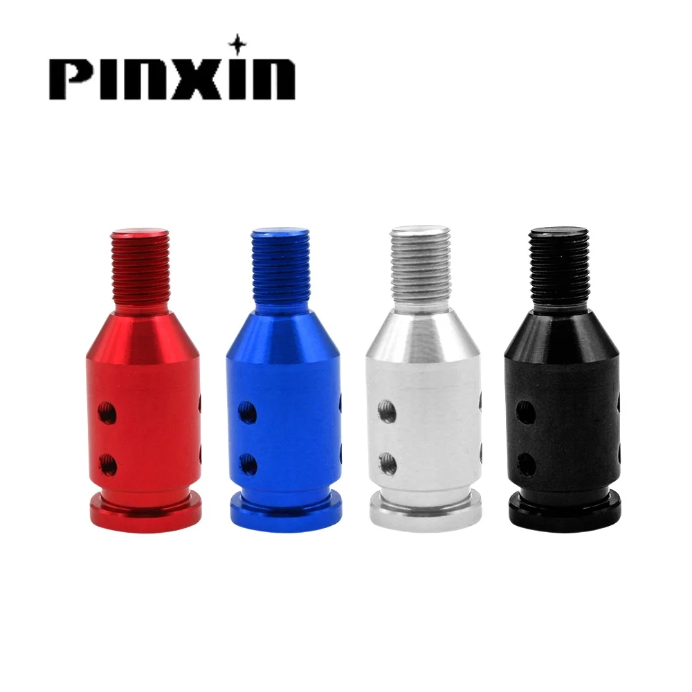 PINXIN For BMW Mini 4 Colors M12x1.25mm /M10x1.5mm Universal Aluminum Gear Shift Knob Shifter Adapter For Non Threaded Shifters