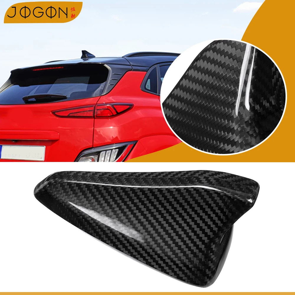 

Car Shark Fin Antenna Cover For Hyundai KONA 2021 2022 Carbon Fiber Roof Exterior Accessories Decoration Body Trim