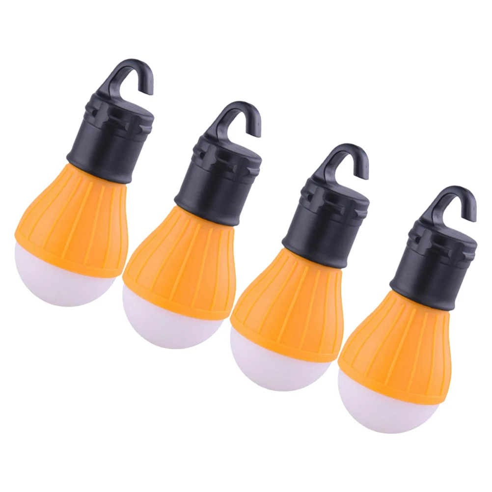 

4Pcs Camping Tent Lantern Mini Portable Solar Powered LED Emergency Light Hanging Lamp Orange Camping Lantern Outdoor Flashlight