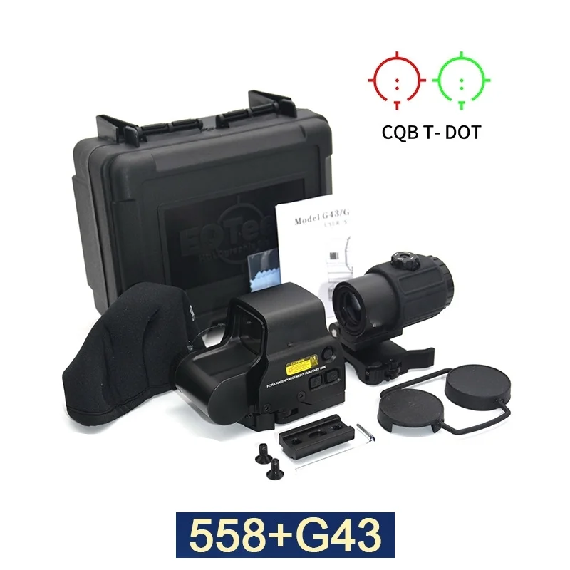 

558 Holographic G33/G43/G45 Aluminum Alloy Tactical Scope with Weaver QD Quick Release and 20mm Rail for Airsoft and Hunting