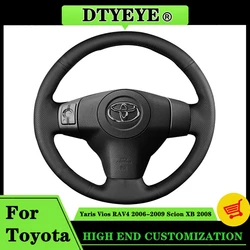 Araba direksiyon kılıfı Toyota Yaris Vios RAV4 için 2006 2007 2008 2009 Scion XB 2008 özelleştirilmiş orijinal direksiyon örgü