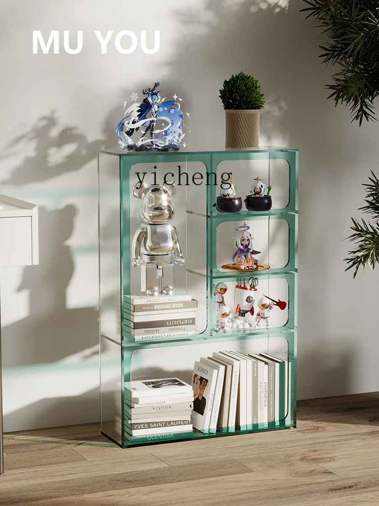 ZC Acrylic Transparent Shelf Hand-Made Lego Model Storage Cabinet Display Shelf Creative Multi-Layer Bookshelf