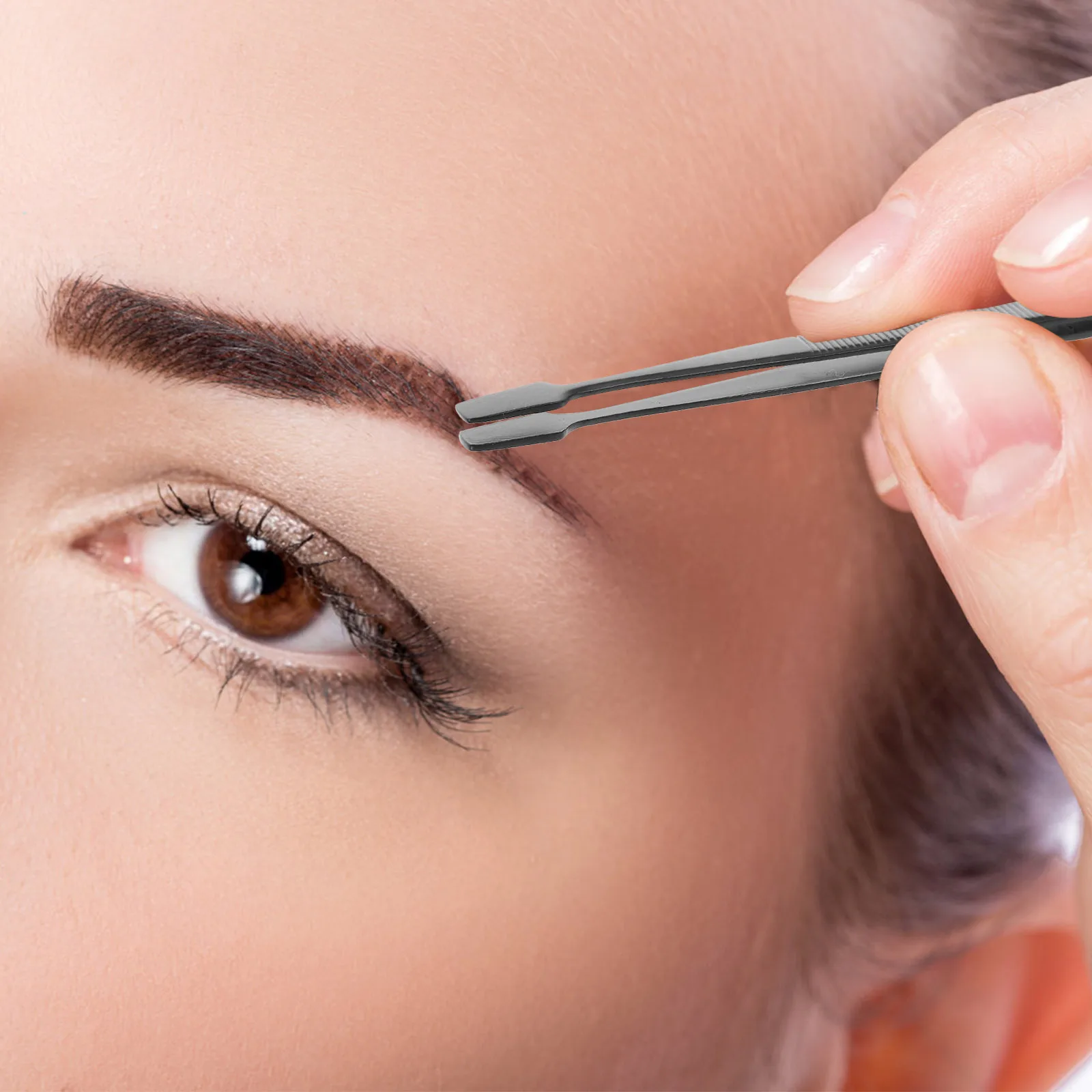 4Pcs Eyelash Extension Tweezers Stainless Steel Precision Lash Tweezers Tool Comfortable Grip Fake Eyelash Applicator