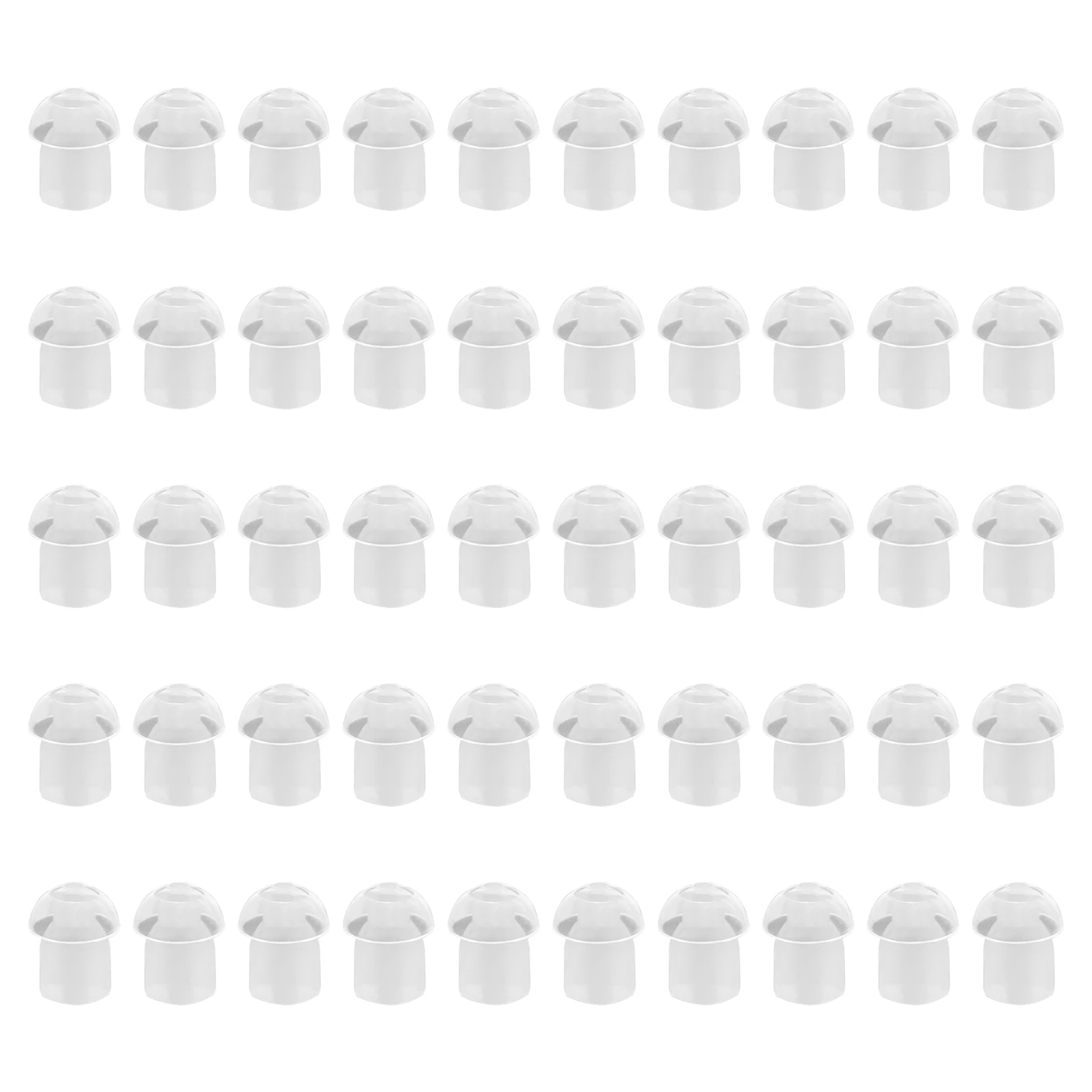 White Silicone Rubber Replacement Earbud,Mushroom EarTip,Earbud for Motorola,Kenwood Icom,Yaesu,Baofeng,HYT Midland,50Packs