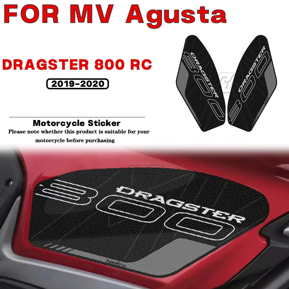 For MV Agusta DRAGSTER 800 RC RR 2019-2020 Motorcycle Anti-slip Side Fuel Tank Pad Knee Decal Protection Sticker Moto Logo