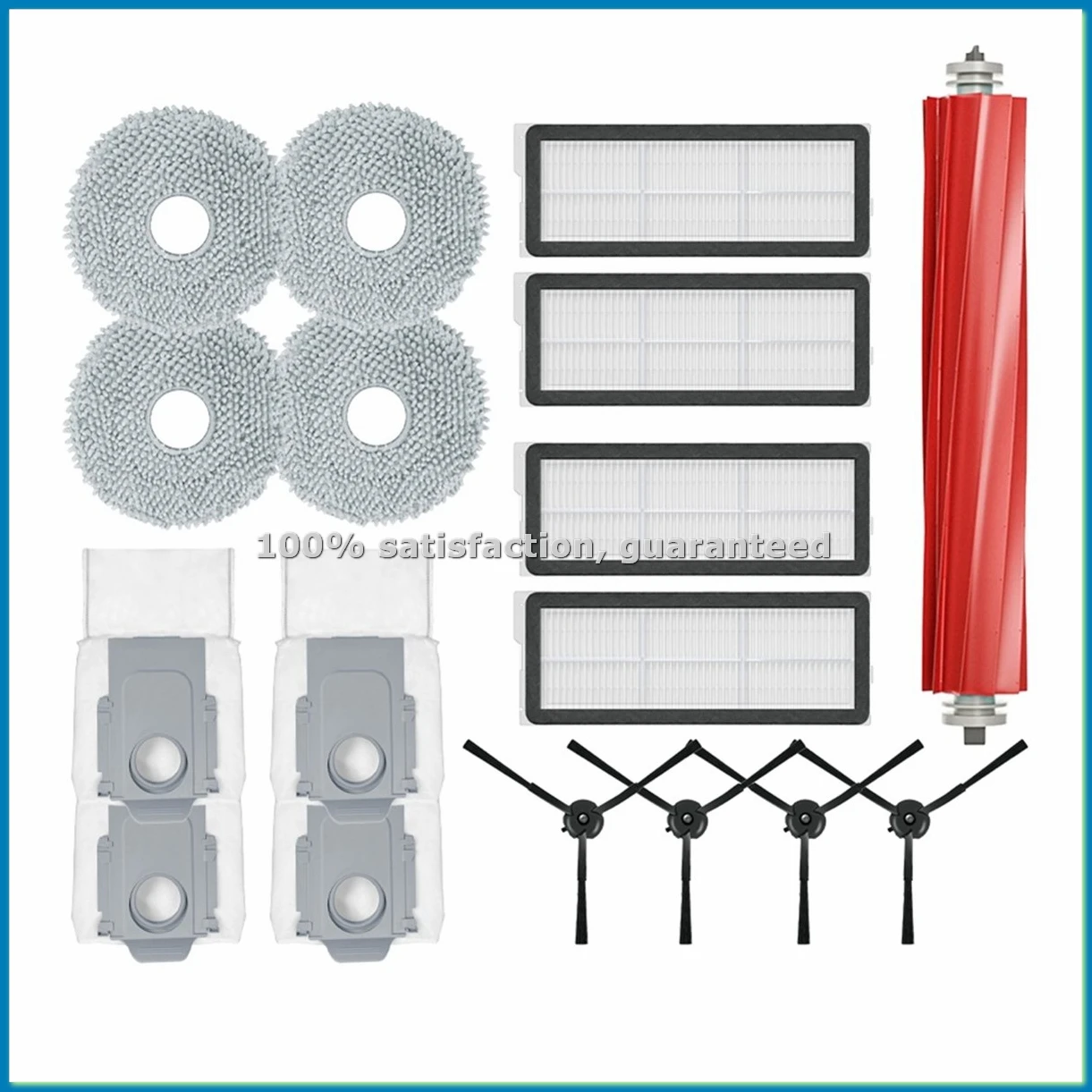 

Запасные части и аксессуары для Qrevo S: основная и боковые щетки, HEPA-фильтр, салфетки для влажной уборки, мешки для сбора пыли - A79M