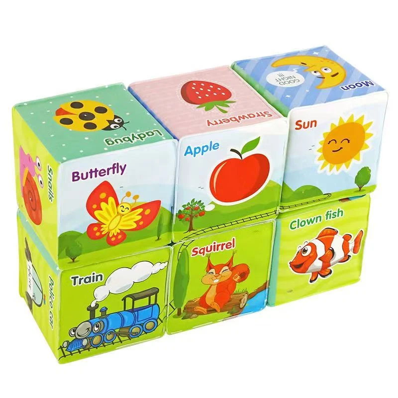 Детские игрушки 0-12 месяцев, мобильный волшебный куб с погремушкой, мягкие тканевые блоки-головоломки, игрушки для младенцев, развивающие детские погремушки